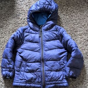 Kids Blue Puffer Jacket 4T